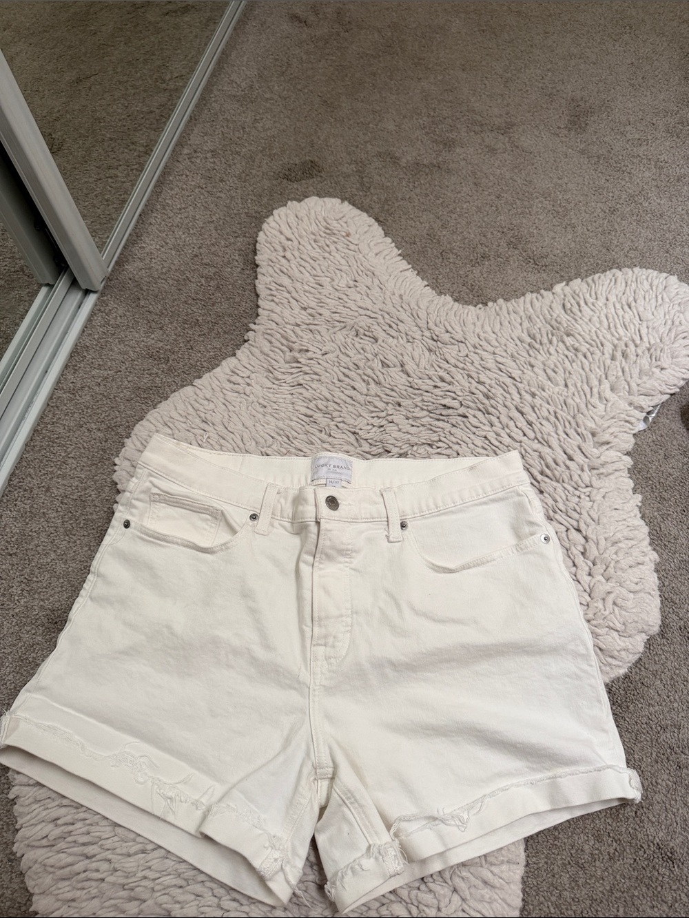 Lucky Brand Off-White Denim Shorts